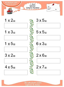 Çocuklar İçin toplam işlemi yaprak testleri 